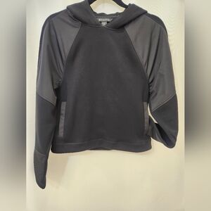 Athleta Black Cropped Hoodie – Modal Blend, Size XS